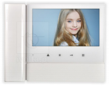CDV-70N2-WHITE Monitor wideodomofonowy kolorowy, ekran 7'', biały, interkom, COMMAX